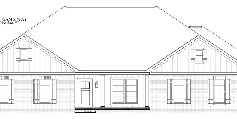 191 Sams Way Front B&W