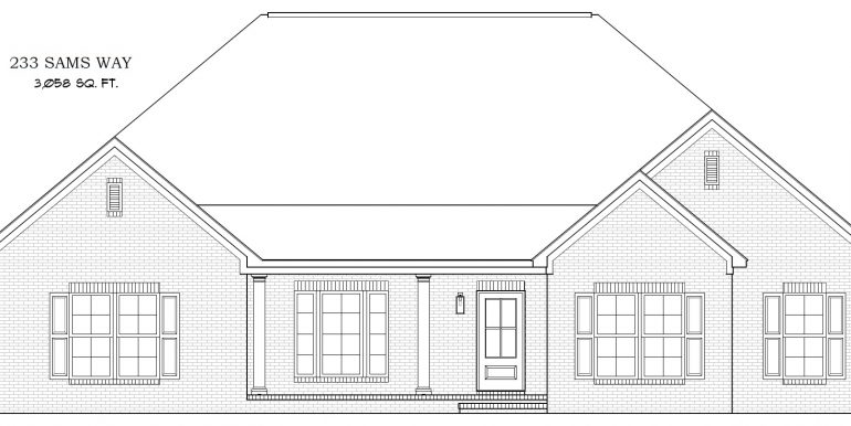 233 Sams Way Front B&W